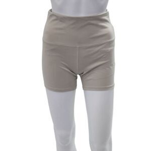 RBX Active Unisex Biker Shorts Beige Polyester Spandex Size S